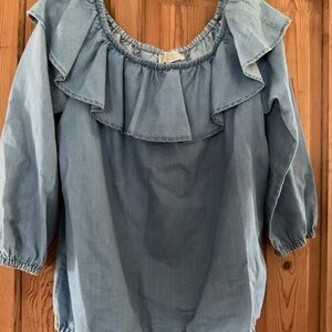 Michael Kors Blue Denim Top
